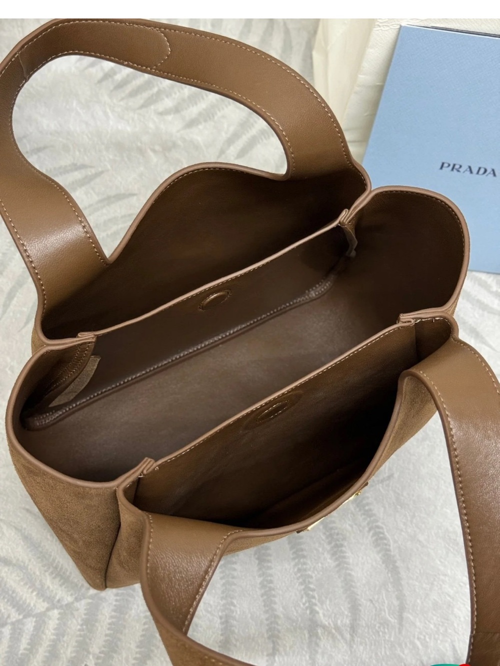 Brown Suede Tote Bag - Picture 5 of 10
